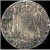 Image 2 : 1808 Mexico Silver 8 Reales Shipwreck Effect NEARLY UNCIRCULATED