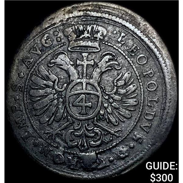 1694 Montfort Silver 4 Kreuzer-Anton III CHOICE AU