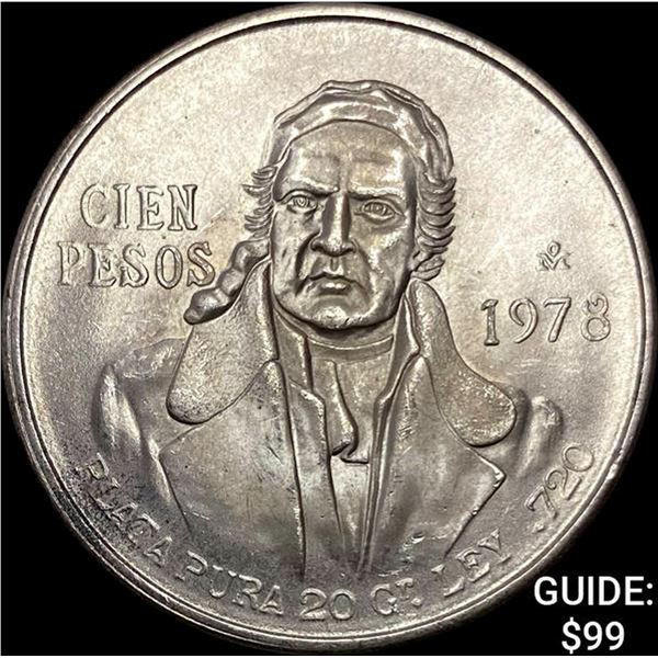 1978-Mo Mexico Silver 100 Pesos UNCIRCULATED