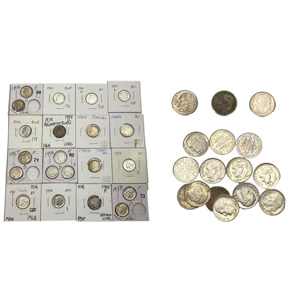 [37 Coins]1946-2019 Roosevelt Dime