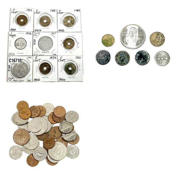 [55 Coins]1935-1982 Various Foreign Coin Lot