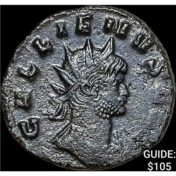 Roman Gallienus, 253-268 AD BI DBL Denarius CHOICE AU