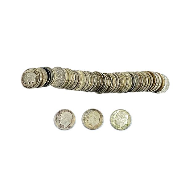 [50 Coins]1946-1964 Roosevelt Dime Roll