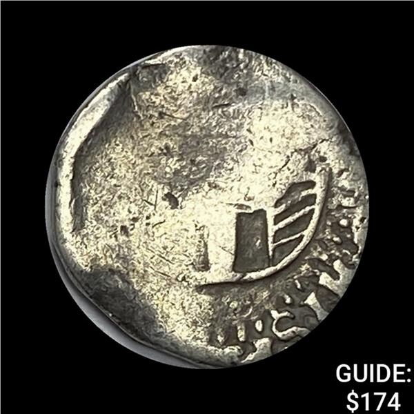 1500s-1600s Spanish Colonial Silver Cob NEARLY UNCIRCULATED