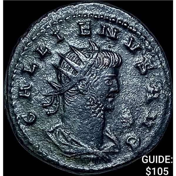 Roman Gallienus, 253-268 AD BI DBL Denarius CHOICE AU