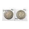 [2 Coins]1890-CC Morgan Silver Dollar