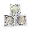 Image 1 : [3 Coins] 1879-1921 Morgan Silver Dollar