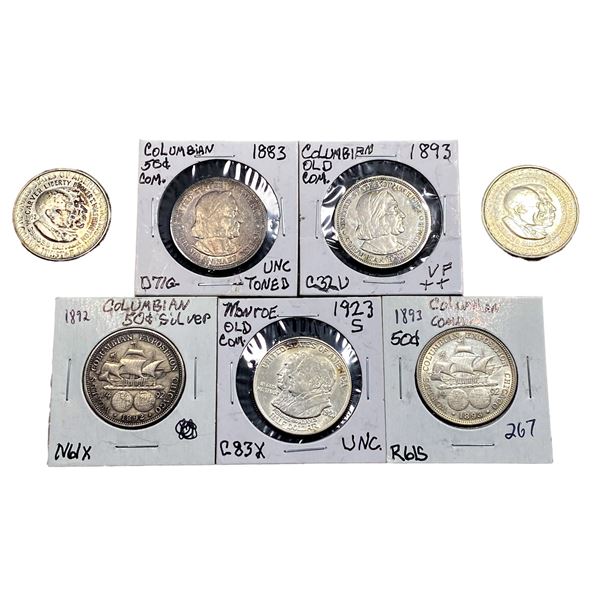 [7 Coins]1893-1952 U.S Commemorative Half Dollar Lot