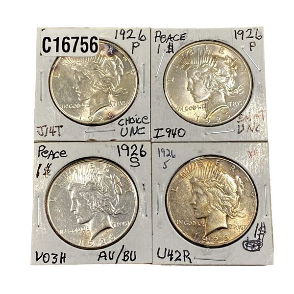 [4 Coins]1926 Silver Peace Dollar