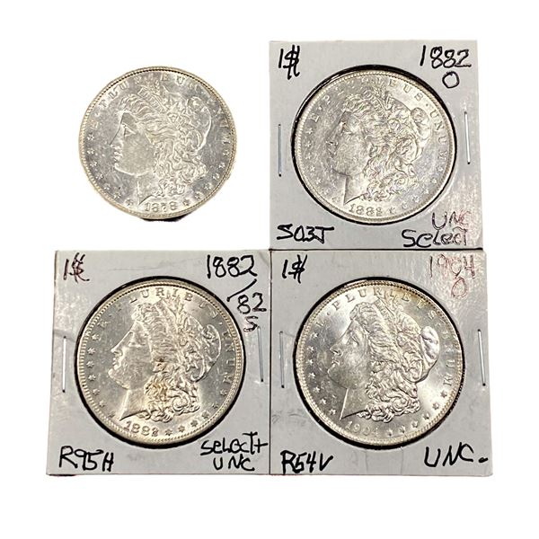 [4 Coins]1878-1904 Morgan Silver Dollar