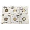 [6 Coins]1852-1891 Seated Liberty Dime