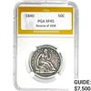 1840 REV 38 Seated Liberty Half Dollar PGA XF45