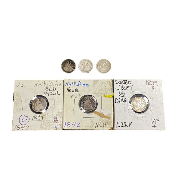 [6 Coins]1839-1849 Seated Liberty Dime