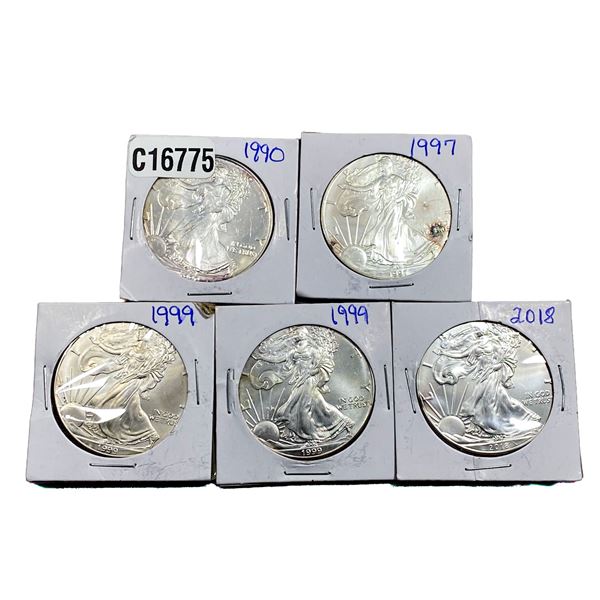 [5 Coins]1990-2018 Silver Eagle