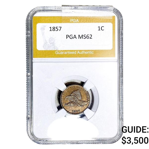 1857 Flying Eagle Cent PGA MS62