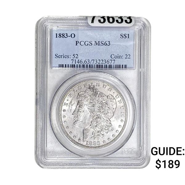 1883-O Morgan Silver Dollar PCGS MS63