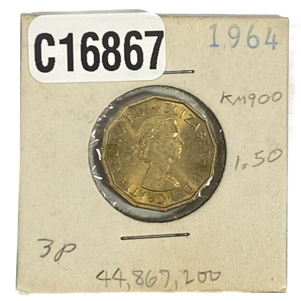 1964 Great Britain 3 Pence