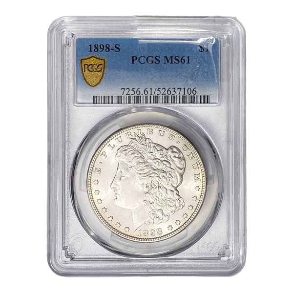 1898-S Morgan Silver Dollar PCGS MS61