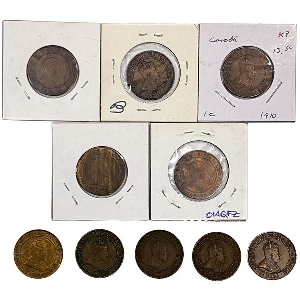 [10 Coins] 1910 Canada 1 Cent