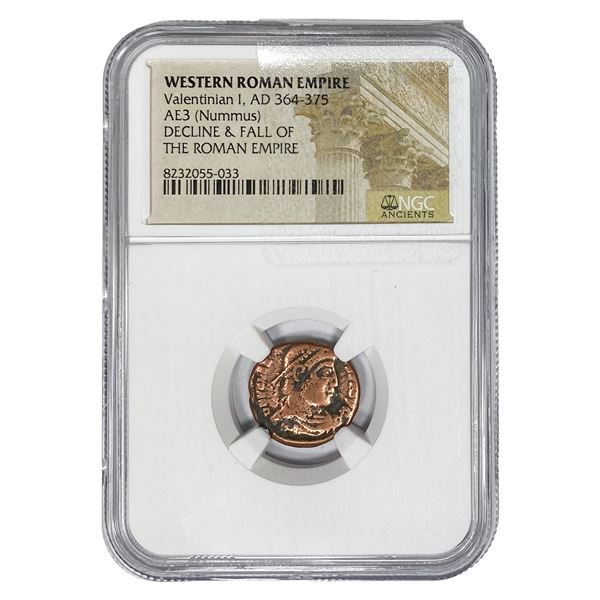 West Roman Valentinian I, AD 364-375 AE3 Nummus