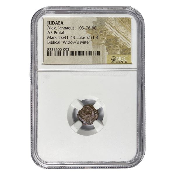 Judaea Alex. Jannaeus, 103-76 BC Widow's Mite NGC