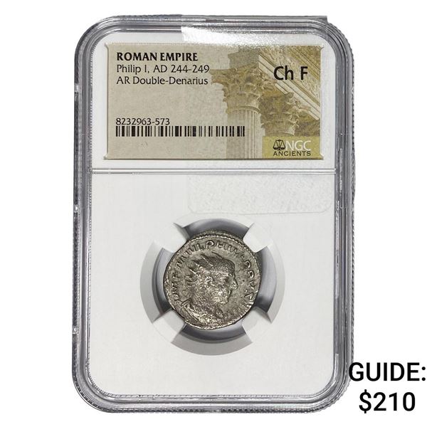 Roman Philip I, AD 244-249 Silver Dbl-Denarius