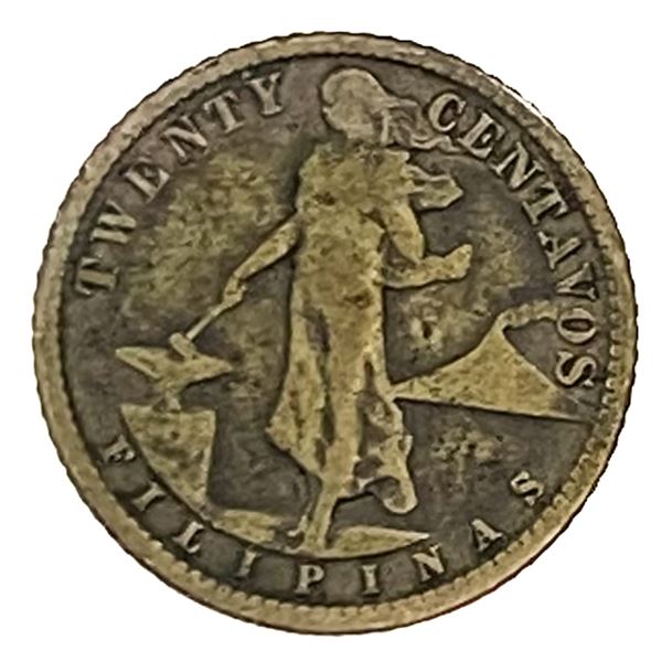 1918-S Philippines 20 Centavos
