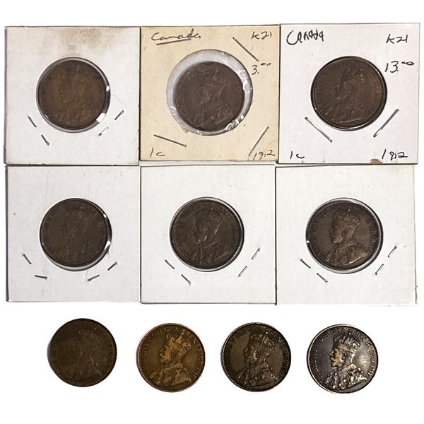 [10 Coins] 1912 Canada 1 Cent