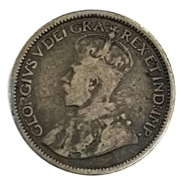 1913 Canada 10 Cents Broad Leaves