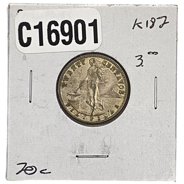 1944 Philippines 20 Centavos
