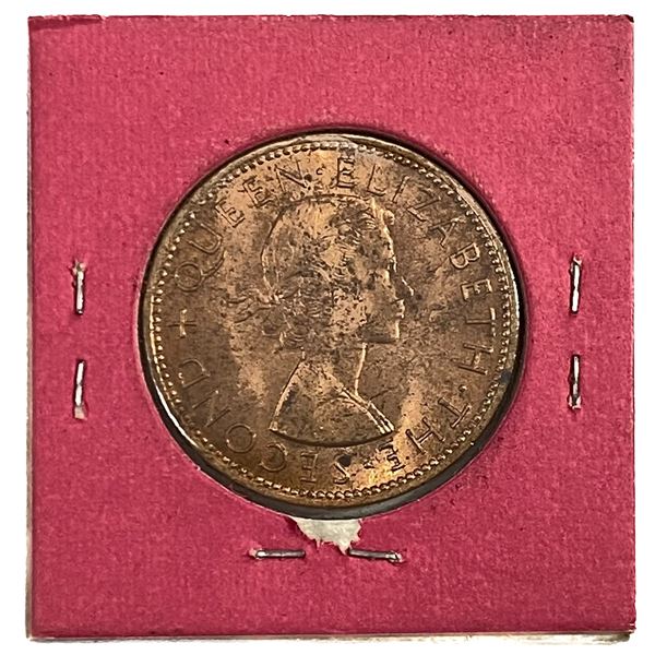 1962 New Zealand Elizabeth II Penny