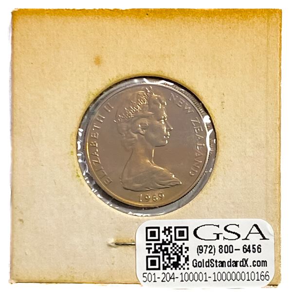 1969 New Zealand 10 Cents/ One Shilling