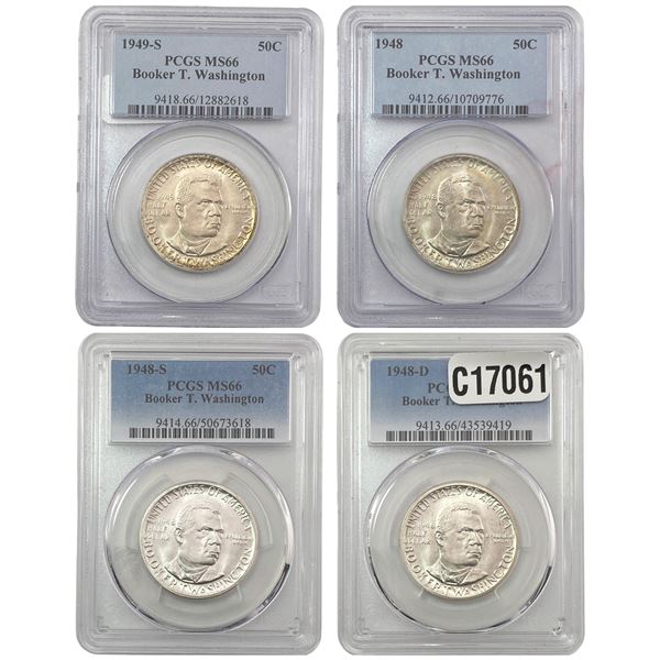 [4 Coins] 1948-1949 Booker T Half Dollar PCGS MS66