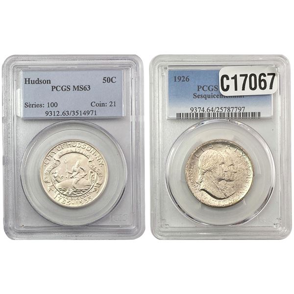 [2 Coins] 1926-1935 Commemerative Coins PCGS MS63-64