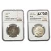 [2 Coins] 1936-1946 Commemerative Coins NGC MS65-66