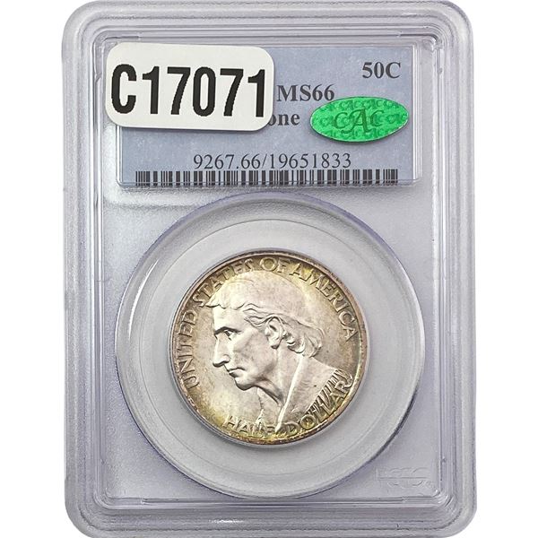 1936-D CAC Boone Half Dollar PCGS MS66