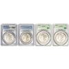 [4 Coins] 1883-1924 Morgan Silver Dollar CAC/PCGS XF/MS40-63