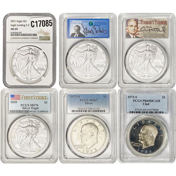 [6 Coins] 1973-2023  PCGS/NGC PR/MS67-70