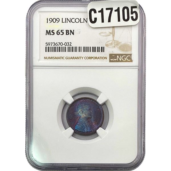 1909 Wheat Cent NGC MS65 BN