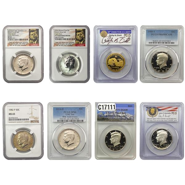 [8 Coins] 1980-2014  ANACS/PCGS/NGC PR/MS65-70