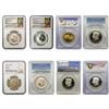 Image 1 : [8 Coins] 1980-2014  ANACS/PCGS/NGC PR/MS65-70