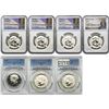 Image 1 : [7 Coins] 1956-1967 Various Silver Half Dollars PCGS/NGC PF/MS64-66