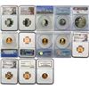 Image 1 : [13 Coins] 1958-2022 Various U.S. Coins ANACS/PCGS/NGC PF/MS67-70