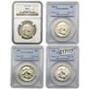 Image 1 : [4 Coins] 1951-1955 Franklin Half Dollar PCGS/NGC MS64