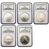 Image 1 : [5 Coins] 1988-2005 Mixed Silver Dollars NGC MS69