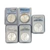 Image 1 : [5 Coins] 1986-1997 Silver Eagle PCGS/NGC MS68-69