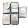Image 2 : [5 Coins] 2005-2011 Silver Eagle NGC MS69