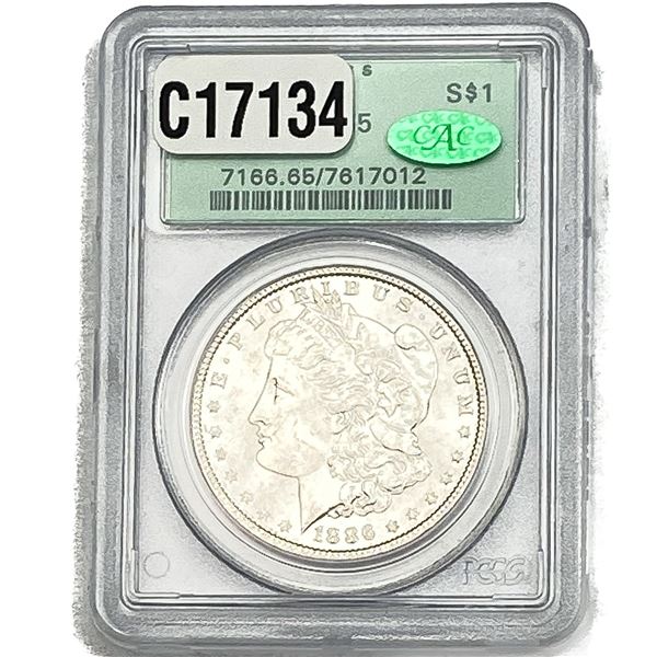 1886 CAC Morgan Silver Dollar PCGS MS65
