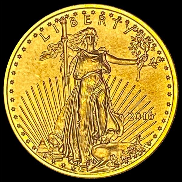 2016 1/10 oz Gold American Eagle $5 SUPERB GEM BU
