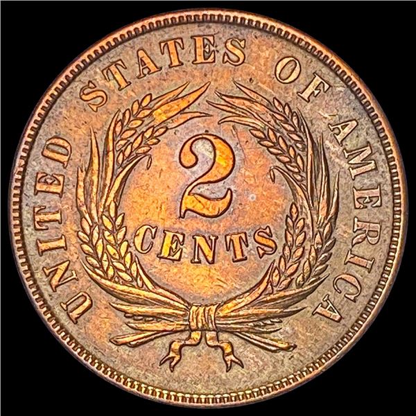 1867 Bronze Two-Cent Piece CLOSELY UNCIRCULATED